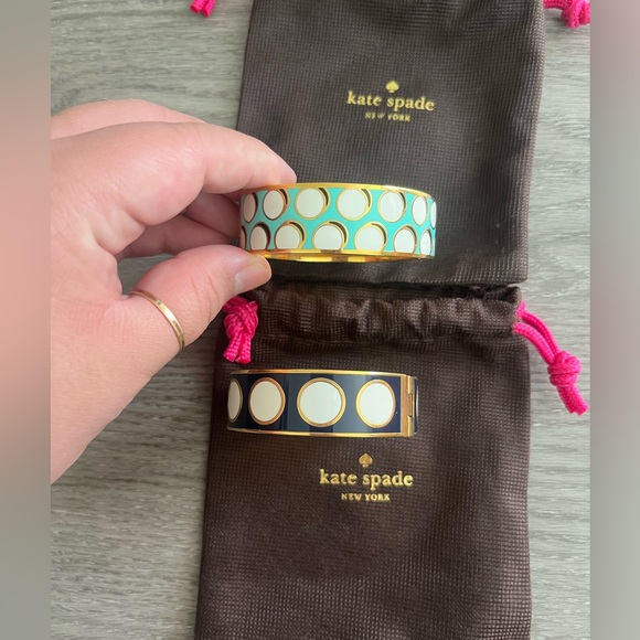 Kate Spade On The Ball and Make The Rounds Bangle Bracelets Bundle lot of 2 - Picture 2 of 12